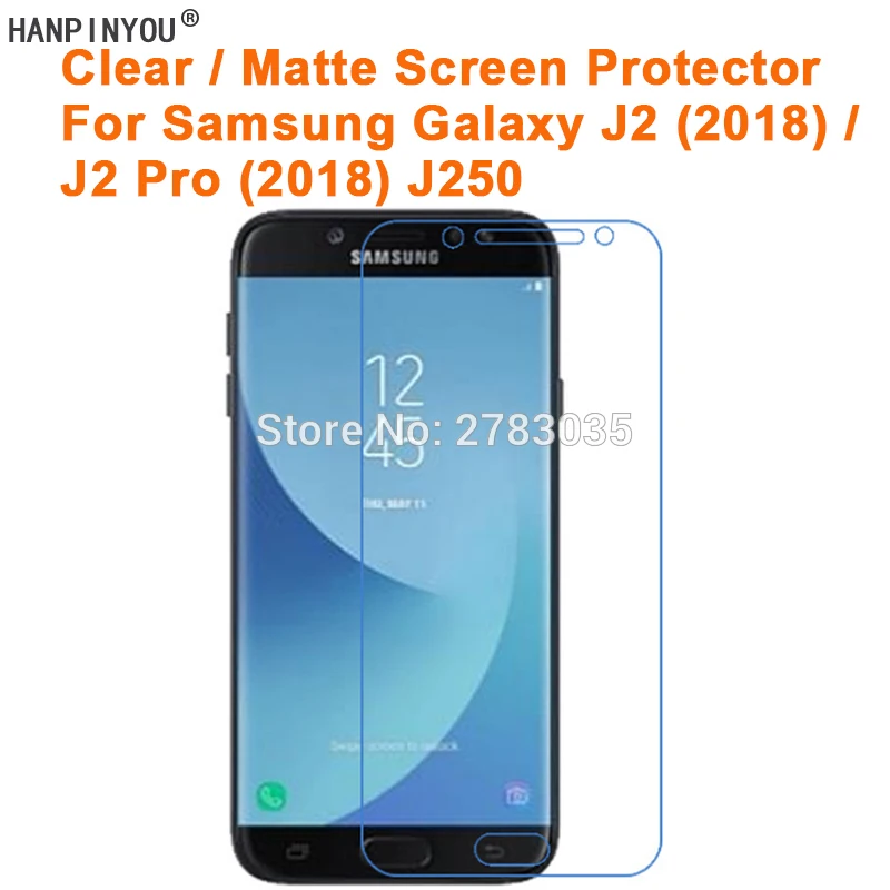 Прозрачная глянцевая/Антибликовая матовая защитная пленка для Samsung Galaxy J2 Pro (2018)