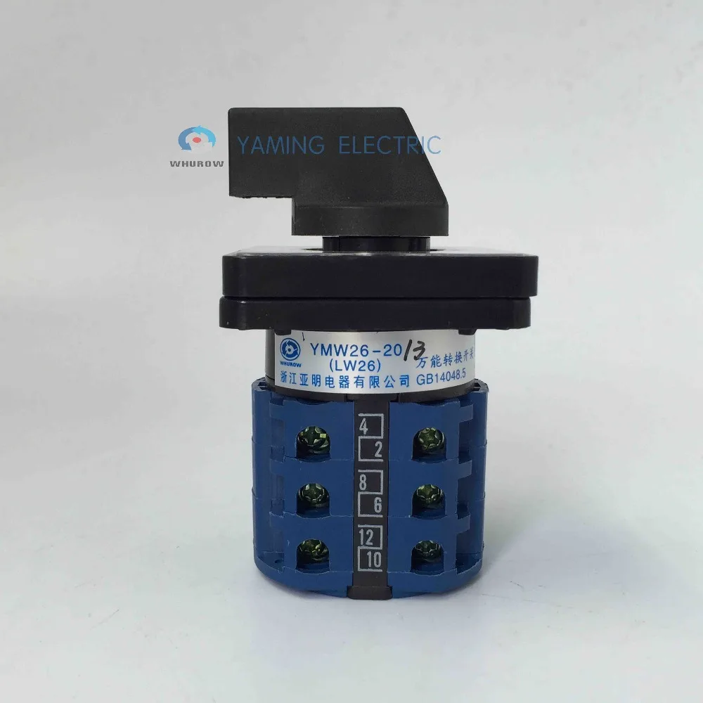 3 фазный переключатель переключения позиционный Селекторный 380 В 20 А cam с