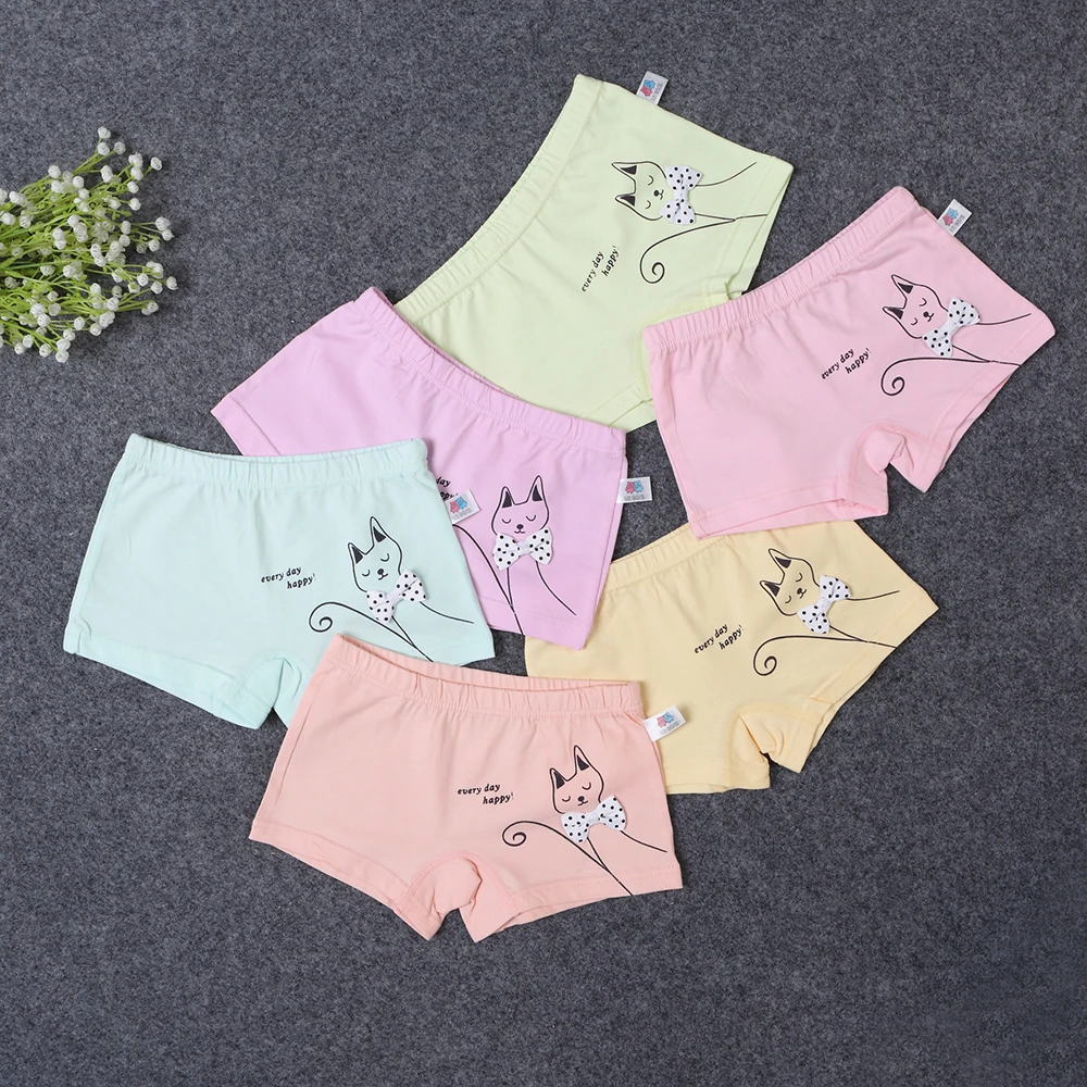 Трусы боксеры нижнее белье для девочек из модала с рисунком кошки детей оптовая