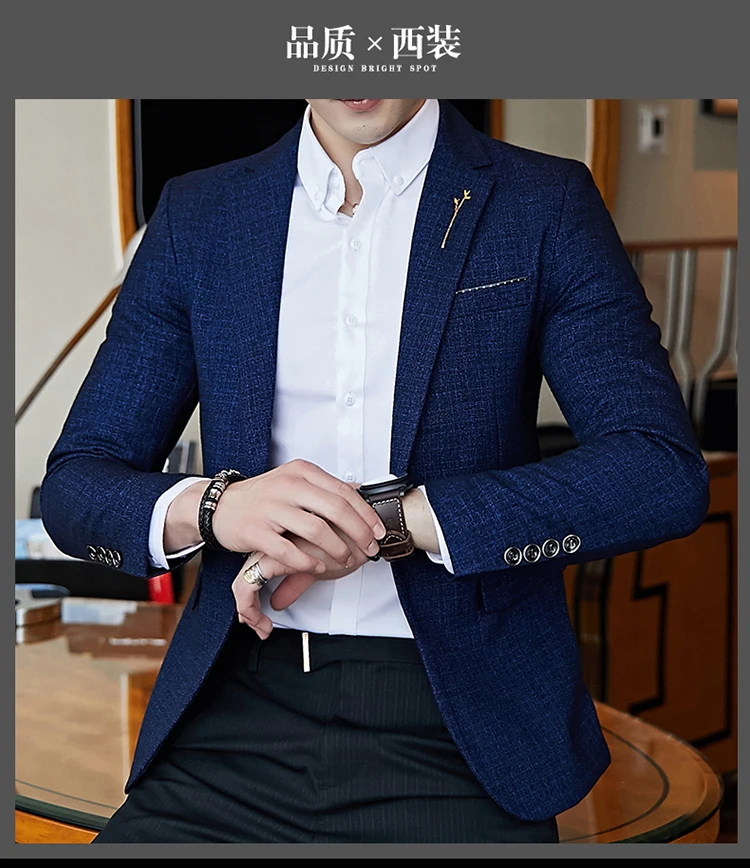Плюс Размеры 5xl Slim Fit мужской блейзер винтажный костюм куртка Для мужчин Chaqueta Hombre F2018 осенний Блейзер Hombre Блейзер Completo Размеры: S~ 3XL