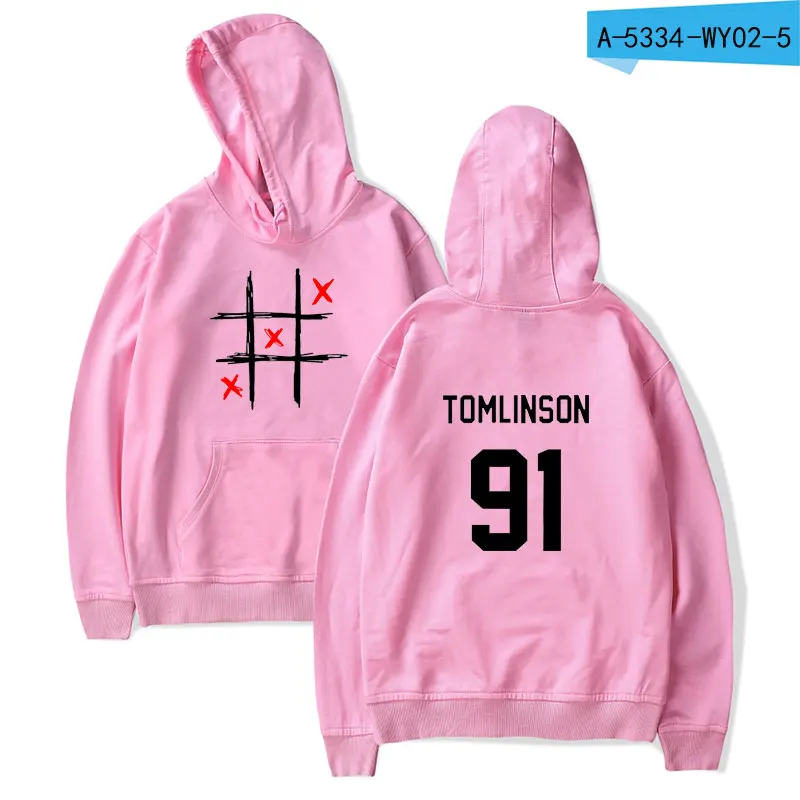 Pink Луи Томлинсон One Direction толстовки мужские/женские толстовки Толстовка Зимняя Толстовка женские толстовки Повседневная одежда Размер 4XL - Цвет: Pink