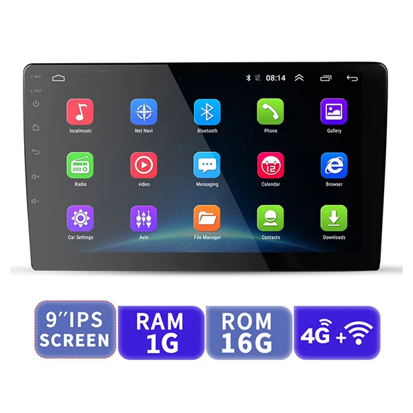 9 inch 1G 16G EKIY 9 ''ips Android универсальный 2 Din gps-навигация Авторадио автомобильный мультимедийный плеер BT Wifi OBD2 стерео радио видео плеер - Цвет: 9 inch 1G 16G