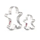 KENIAO Рождественский имбирный человеческий Набор для печенья-2 штуки зимний бисквит Фондант хлебные формы-нержавеющая сталь