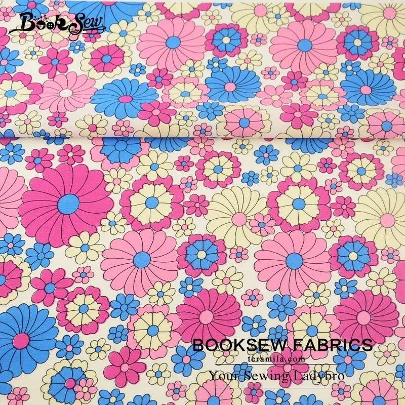 Booksew 100% хлопок поплин Ткань цветок Дизайн мягкие Текстиль для дома Вышивание tildas