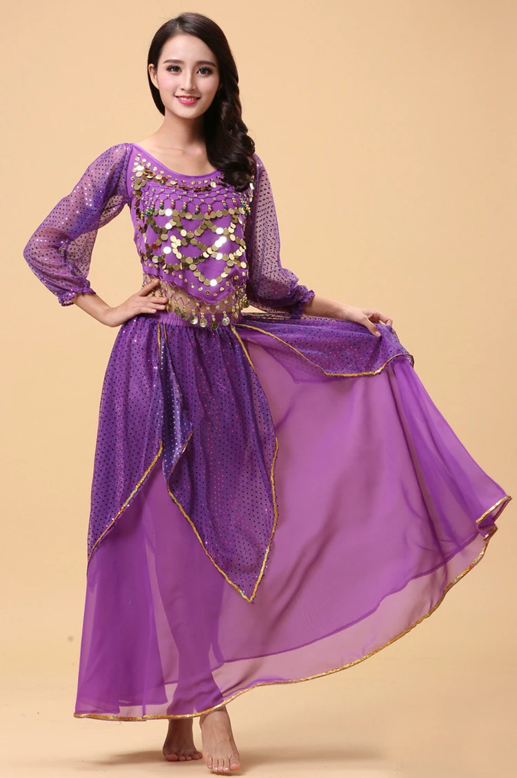 Костюм для танца живота взрослых комплект из 2 предметов индийский Египетский