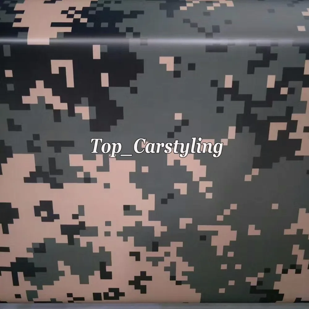 1.52x30m Digital Military Camouflage Vinyl For Car wrap ARMY GREEN Camo Sticker Motorcycle Bike Vehicle Wraps Covering foil - купить по