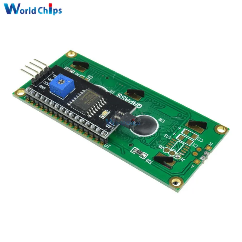 1 шт. IIC/I2C 1602 16X2 ЖК дисплей модуль LCD I2C синий/желтый 5 В для Arduino|Интегральные схемы| |