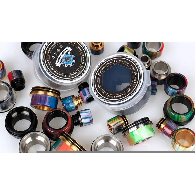 

Steelvape Brand Resin 810 Atomizer Drip Tip for Electronic Cigarette RDA Tank Wide Bore Mouthpiece for Sebone Tailspin Vape