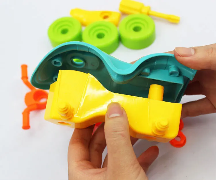 Раннее Обучение Образование DIY Винт Гайка Группа установлен пластик 3d головоломка разборка мотоцикл детские игрушки для детей игрушки