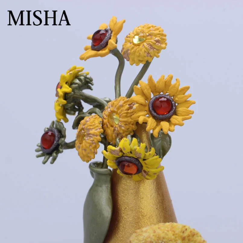 MISHA, трендовая брошь на булавке для женщин, ювелирное изделие, высокое качество, Винтажная брошь на булавке с подсолнухом для женщин, свадебный подарок 2165