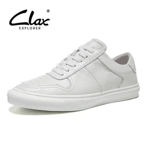 CLAX Мужская обувь из натуральной кожи 2019 Весна Повседневное обуви мужской белый Прогулки обувь модные мягкие