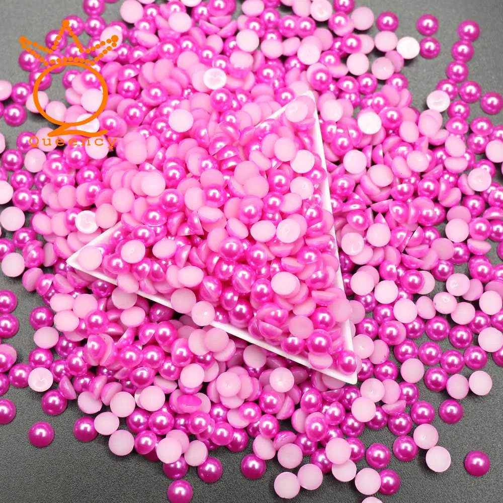 2.5mm 2000PCS 2,5 мм имитация-имитация жемчуга, для плетения браслетов, дизайн ногтей маникюр многоцветный акриловые бусины 2000 шт./пакет ногтей жемчуг бриллианты гель для ногтей, аксессуары - Цвет: 2.5mm 2000PCS