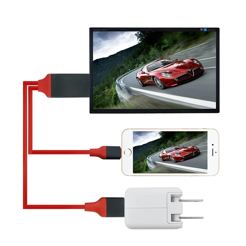 Цифровой AV HDMI адаптер для Lightning кабель 1080P провод HDTV Разъем iPad Mini Air Pro iphone 8 7 6 5 plus X XS
