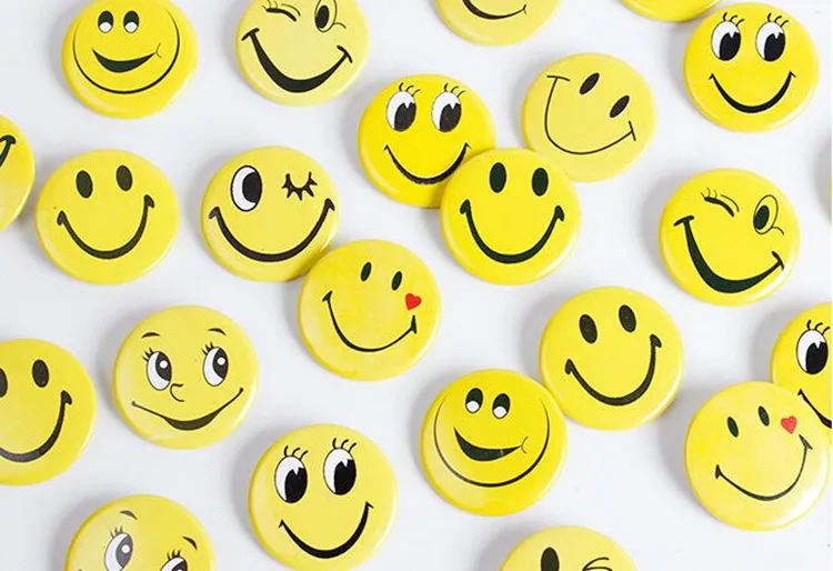 20p kawaii круглые smiley face Micro chapter pin значки для рюкзака одежда платье Шарф Брошь металлические шпильки для бейджей diy рукоделие брошь