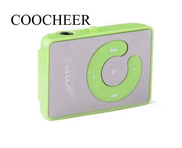 Слот мини зеркало клип Mp3 Mp4 спортивный музыкальный плеер с tf-картой USB поддержка