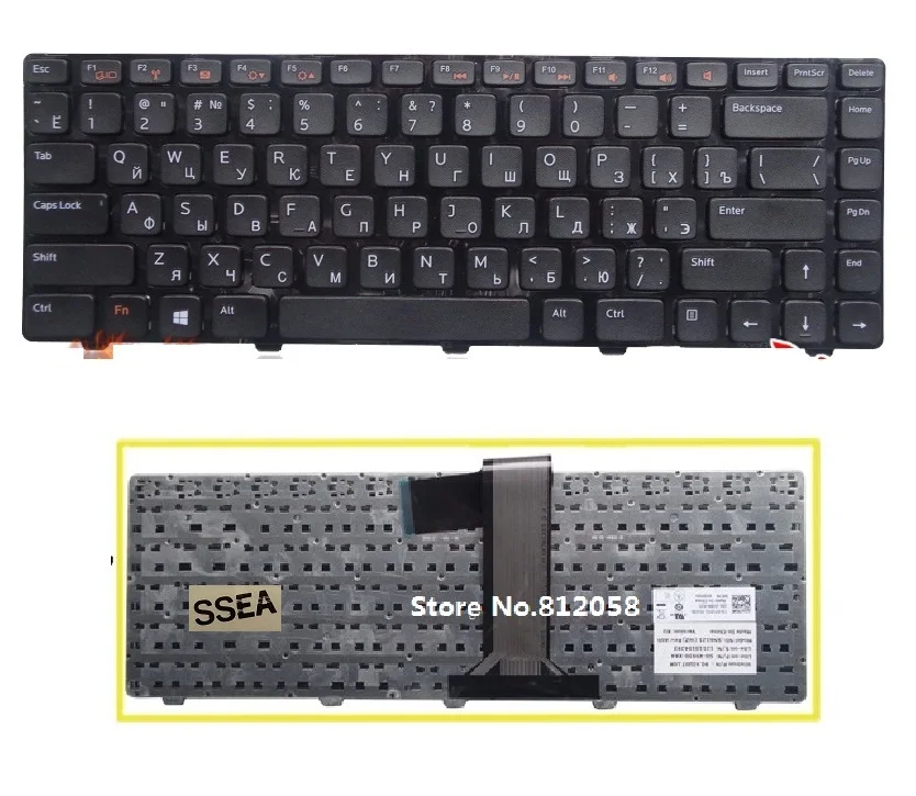 Новая клавиатура RU для DELL Inspiron 14R N4110 M4110 N5050 M5040 N5040 X501L X502L P18 N4120 L502X Русская