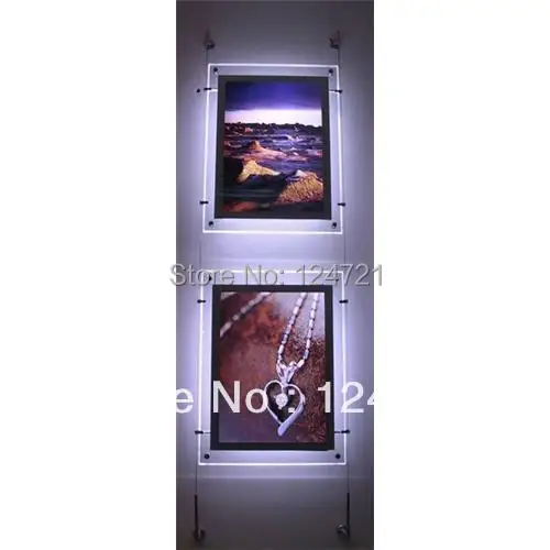 

Lighting Led Hanging Acrylic Frame,Frameless High Brightness Super Slim Advertisment Lightbox 2 pcs/lot New Invention