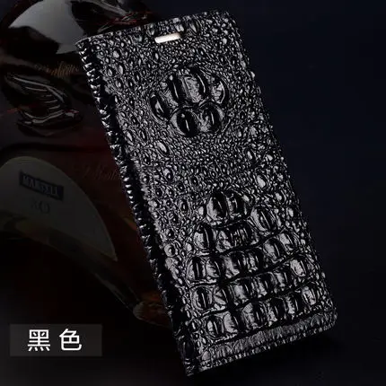 Флип-чехол для телефона чехол для Xiaomi mi 5 6 8 A1 A2 lite Max 2 3 mi x 2s чехол с крокодиловой текстурой чехол s для Red mi Note 4 4X 4A 5 Plus 6A - Цвет: Black