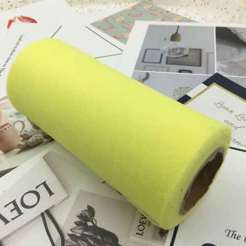 Тюль с блестками в руллонах Блестящий глиттер блесток Тюль сетки DIY вечерние ремесла пачка юбка материал свадебные предметы для украшения дня рождения - Цвет: LEMON