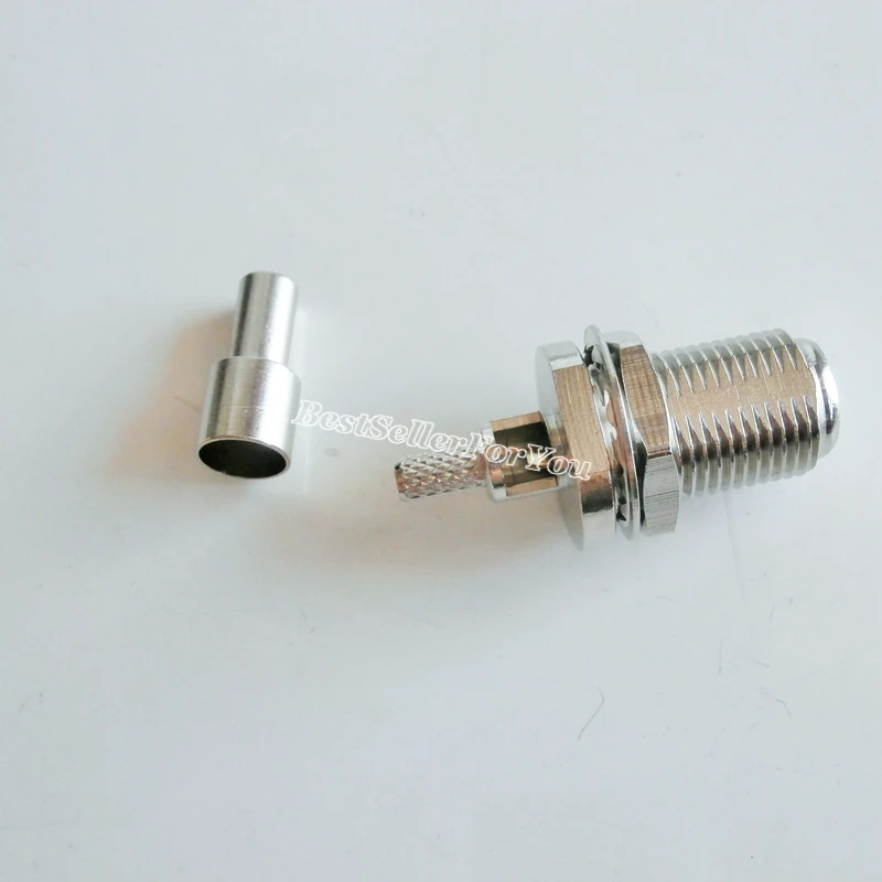 10PCS F Female Nut Bulkhead Window Straight Crimp RG174 RG316 RG179 Cable RF Connector | Обустройство дома