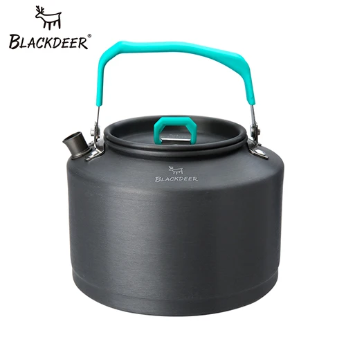 BLACKDEER, кемпинг, поход, чайник, посуда для туризма, для пикника, воды, чая, кофе, горшок, портативный, Сверхлегкий, алюминиевая колба, для путешествий - Цвет: black