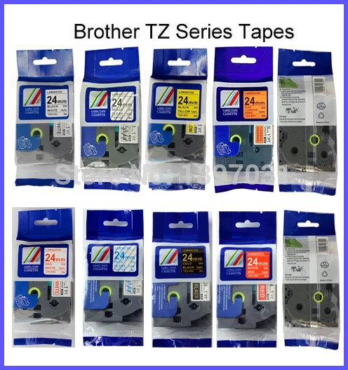 

Free shipping 6PK mix colors 24mm Brother P-touch tz tape tze151, TZe 251, TZ-451,TZ 651 tz-751 tze 851 for brother label maker