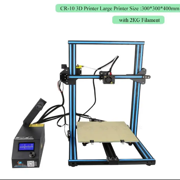 CR-10 3D принтер набор большой размер печати 300*300*400 мм рабочий стол DIY 1,75 мм 200 г нить Горячая кровать+ 8 г sd-карта в подарок Creality 3D - Цвет: CR-10 n 2KG