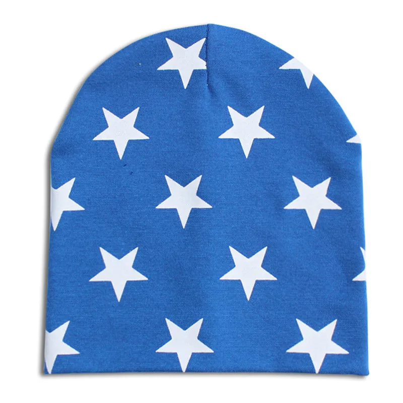 2018 star hat girl baby winter boy child cute print knit cotton warm 10 color W0180 | Детская одежда и обувь