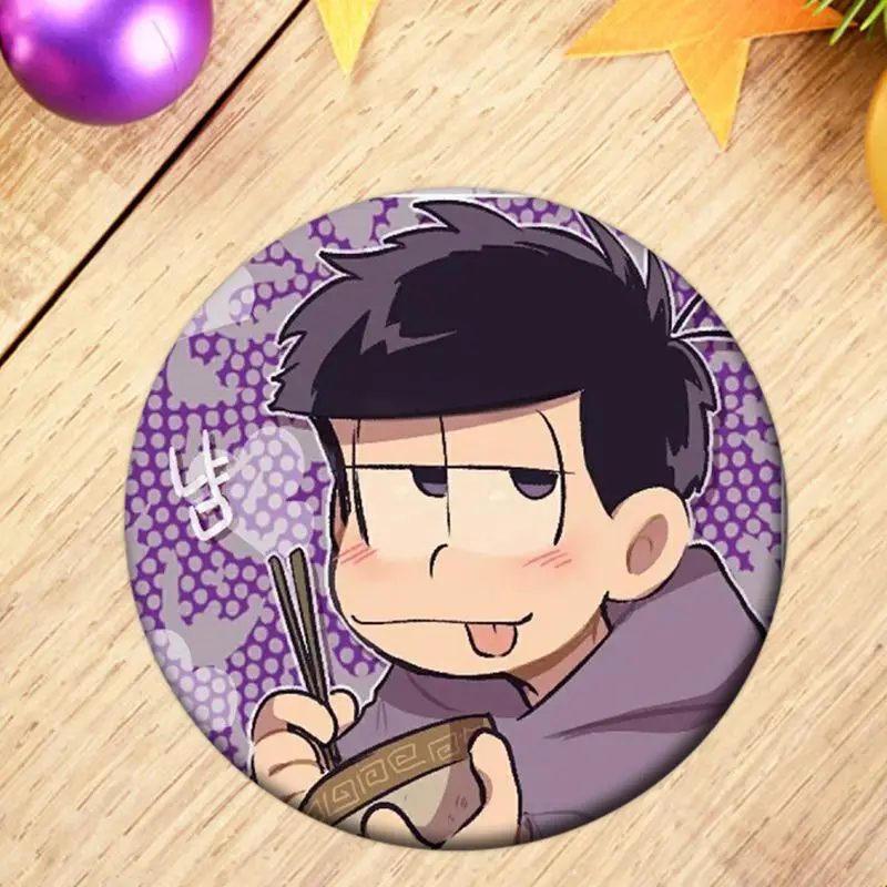 1 шт. аниме Osomatsu значок косплея мультфильм Karamatsu Choromatsu Ichimatsu Jyushimatsu брошь коллекция