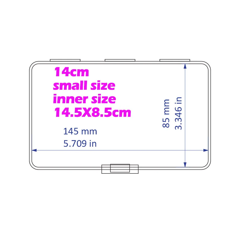 Small size14cm Высечки инструменты удобные прозрачные пластиковые коробки для ваших крафтинговых проектов режущие штампы и коллекция инструментов - Цвет: Small size14cm