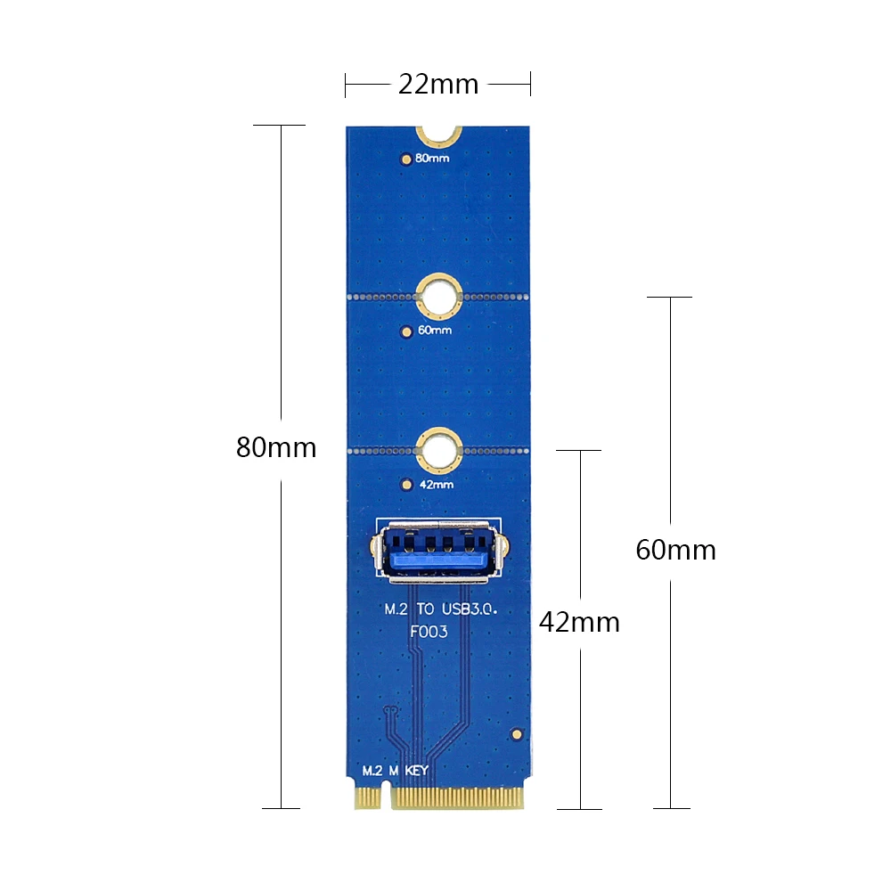 CHIPAL 50 шт./лот NGFF M.2 к USB 3 0 переносная карта M2 адаптер для PCI E райзерной карты