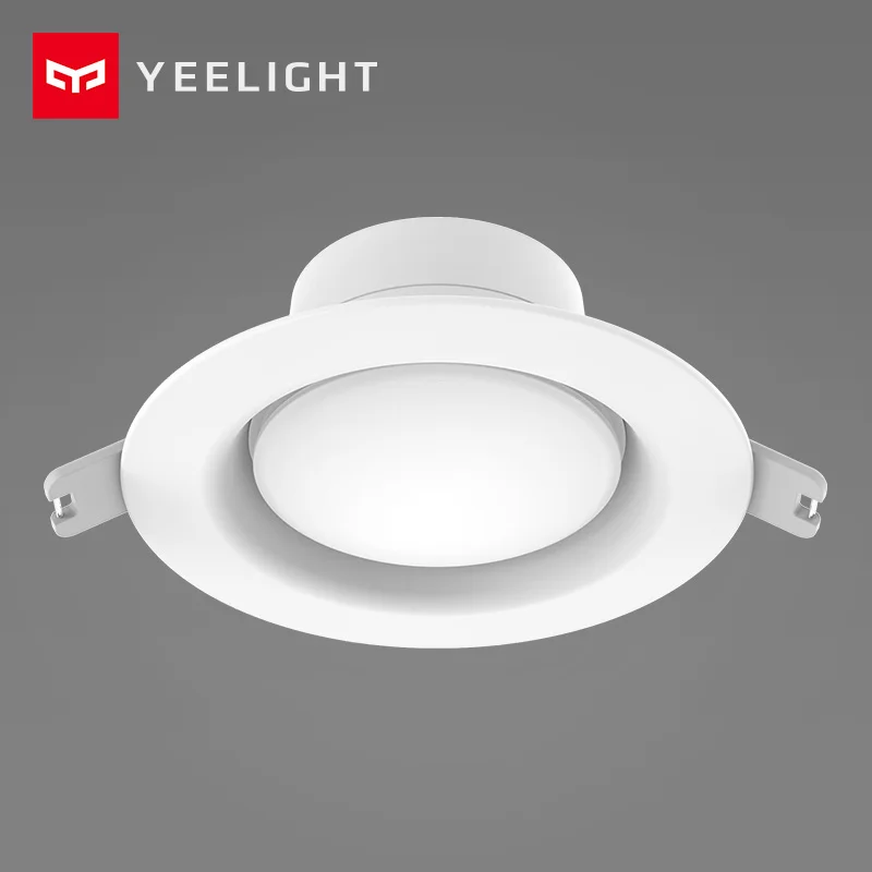 Xiaomi Mijia Yeelight светодиодный светильник 5 Вт 220 В Мини Круглый встроенный потолочный светильник теплый белый/желтый Xiaomi умный дом Комплект