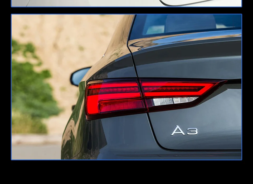 4 шт. автомобильный Стайлинг для Audi A3 задний светильник s- для a3 светодиодный задний фонарь+ сигнал поворота+ тормоз+ задний светодиодный светильник