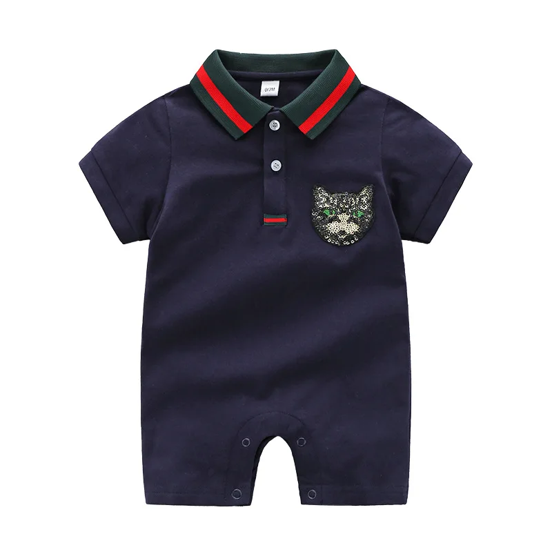 2019 GG Newborn Baby Clothes Summer Little Gentleman Rompers 0-24M Boys Cotton Jumpsuit Unisex Onesies NEXT |