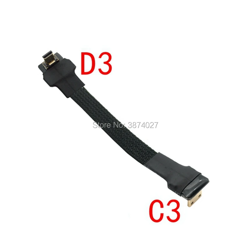 FPV 10 см 15 20 30 50 FPC лента плоский мини HDMI совместимый экранирующий кабель для HD
