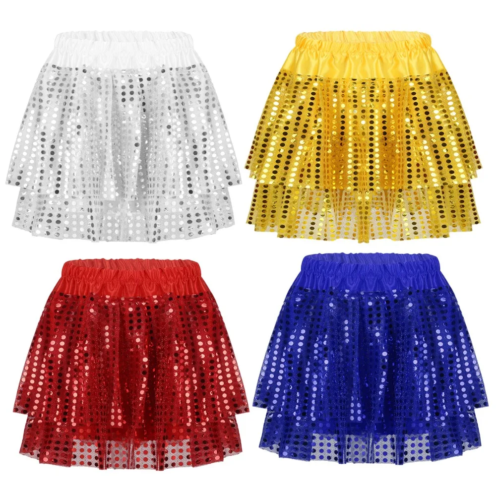 IIXPIN/детский танцевальный костюм для латинского джаза Многослойная юбка пачка с
