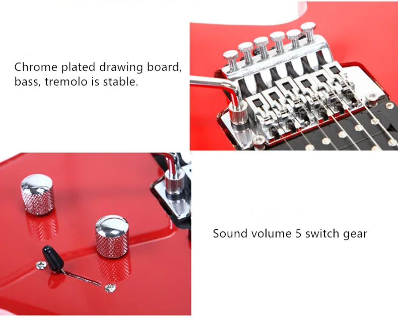 Новая Подлинная белая синяя красная черная пламя электрическая гитара Doublerocking