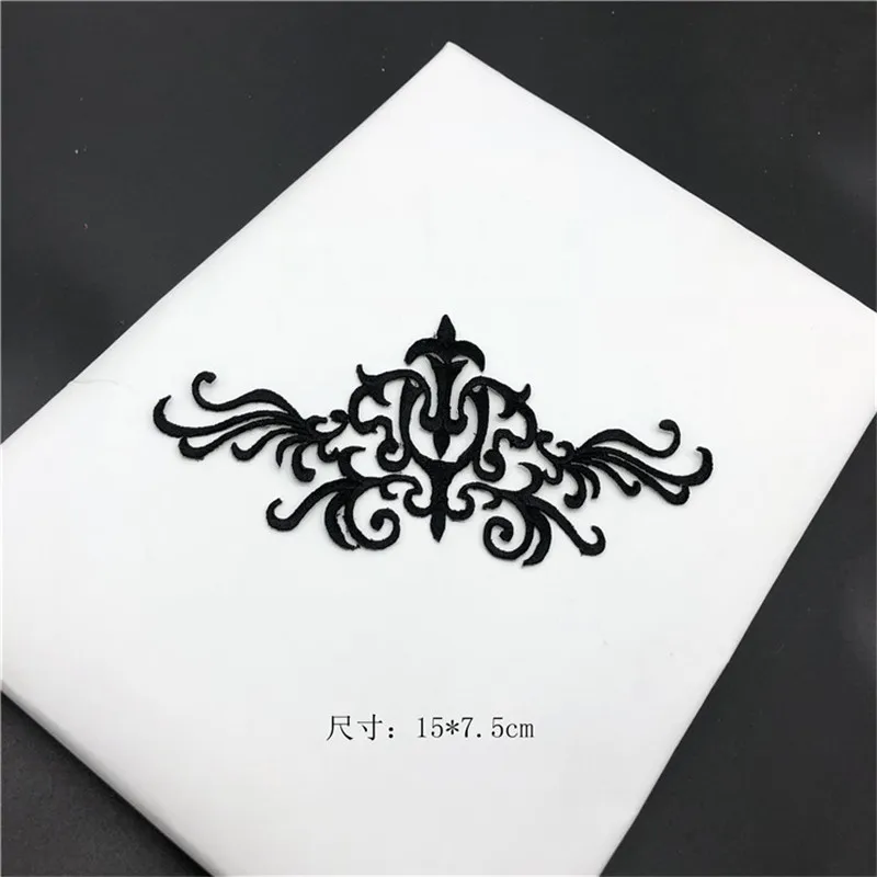 2 шт. 15X7.5cm не требующей горячей фиксации барокко красная одежда Кружевная