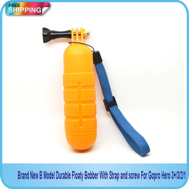 Free Shipping!!Accessories B Model Durable Floaty Bobber With Strap and screw For Gopro Hero 3+/3/2/1/ GITUP XiaoYi/ SJ4000 Cam |