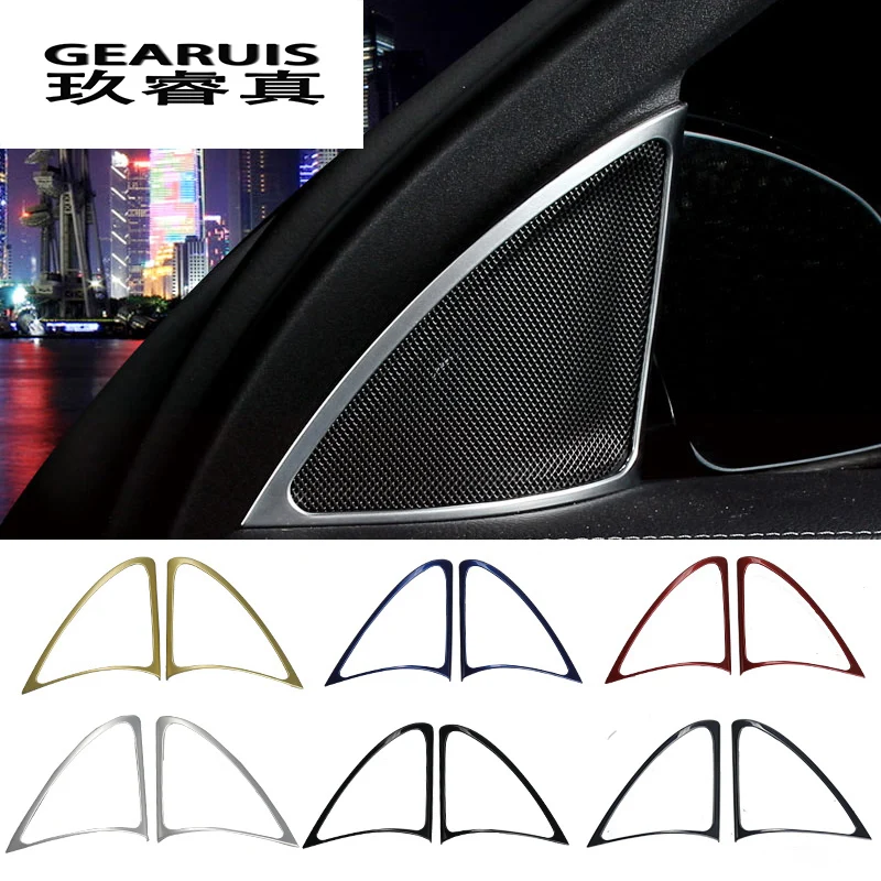 

Car Styling Front Window Speaker Loudspeaker Covers Stickers Trim For Mercedes Benz E Class w213 E200 E300 E320 Auto Accesoires