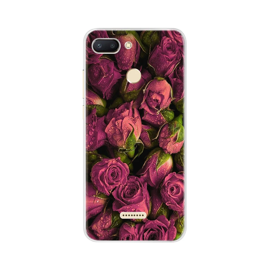 Чехол для Xiomi Xiaomi Redmi 6, ТПУ силиконовый чехол для телефона, чехол s с цветочным принтом для Xiaomi Redmi6 Redmi 6, чехлы бамперы