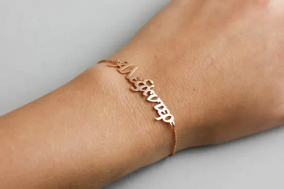 Пользовательский именной браслет для женщин из нержавеющей стали Pulsera персонализированные ювелирные изделия мужские золотые браслеты Рождественский подарок для лучшего друга