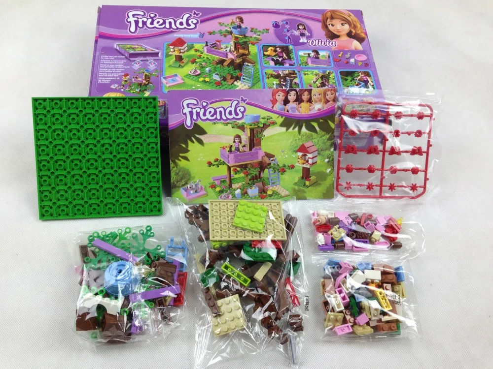 Amigos Serie 10158 Olivia Girls Arbol Casa Rompecabezas Ensamblar juguetes de bloques Construccion Bloques Muchacha |