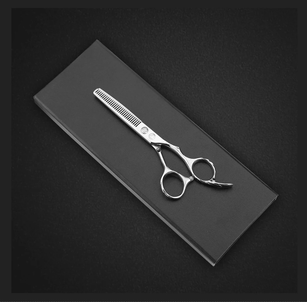 Волк 5,5 дюймов резка и Истончение Scissor салон Парикмахерские ножницы Нержавеющая сталь Парикмахерские Регулярные V Форма 28 зубы