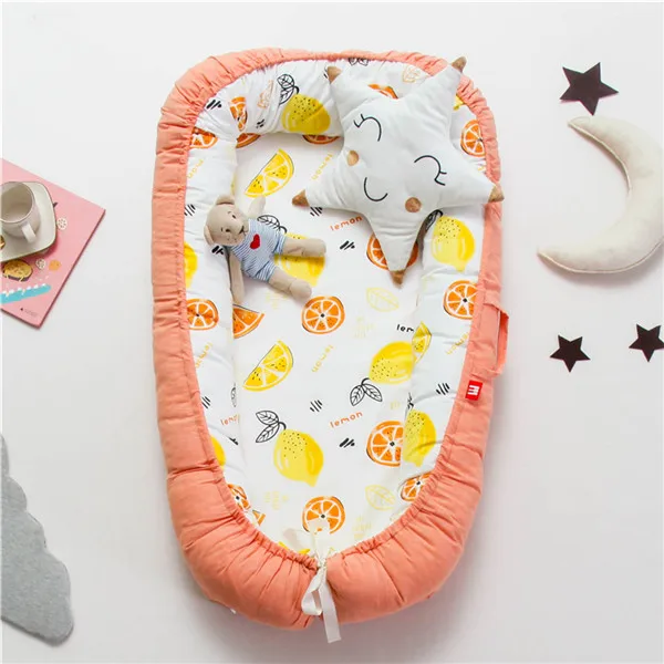 Baby Nest Bed Crib Travel Bed Cot for Children Infant Kids Cotton Cradle Newborn Bumper - Цвет: C13