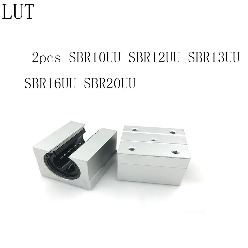 2 шт. SBR10UU SBR12UU SBR13UU SBR16UU SBR20UU SBR25UU SBR30UU Линейный Шарикоподшипниковый блок открытого
