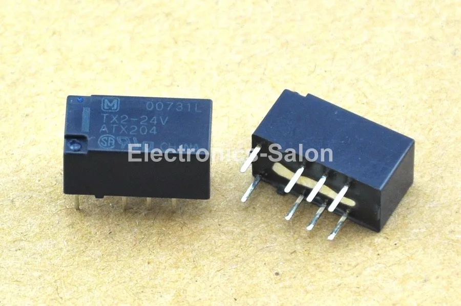 (2 шт./лот) TX2-24V Сигнальное реле высокая пробоя Напряжение DPDT/2 Form A постоянного