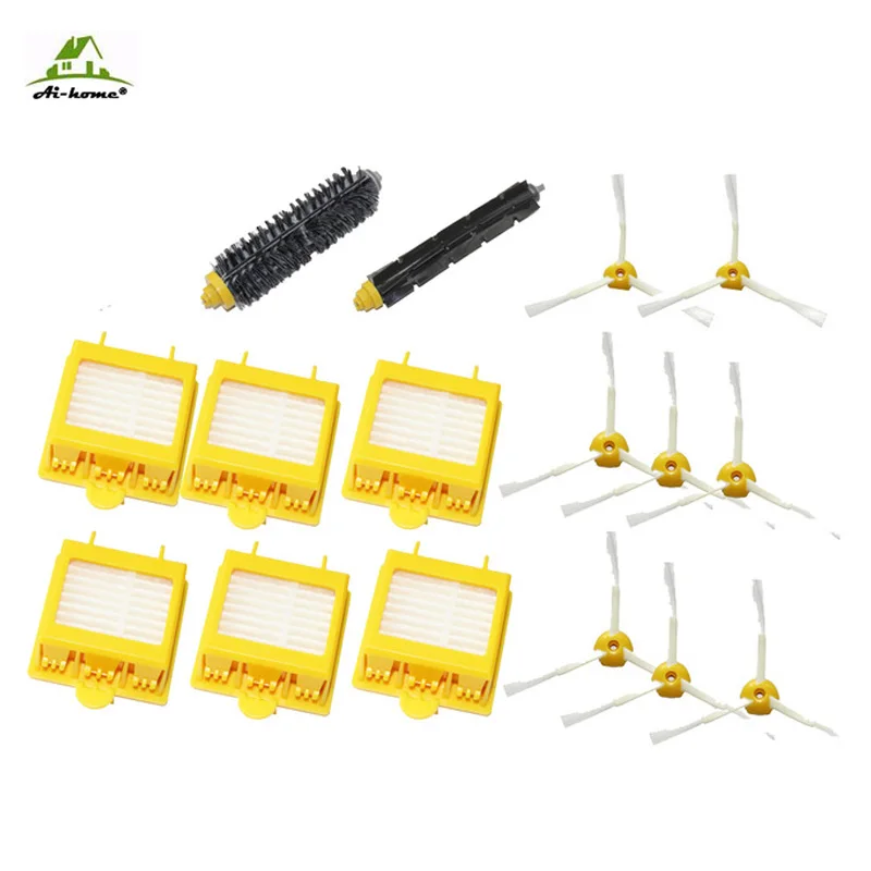 

for iRobot Roomba 700 Series 770 780 790 New Bristle & Flexible Beater Brush & 6 Hepa Filter & 8 Side Brush Vacuum Cleaner kits
