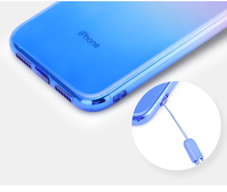 XS градиентные цветные чехлы для iPhone XR Plus чехол противоударный прозрачный