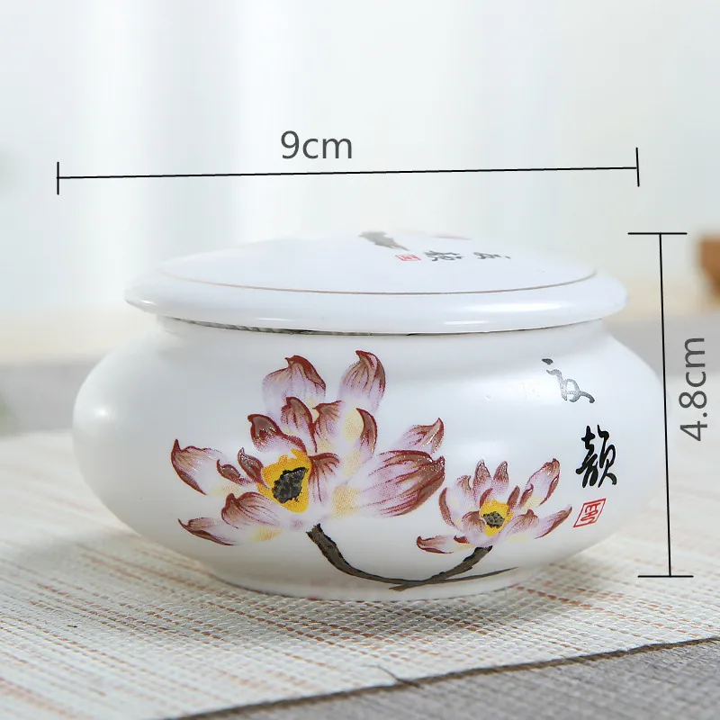 Керамическая коробка для хранения чая с рисунком Lotus Wash чайные банки 9*4 8 см банка